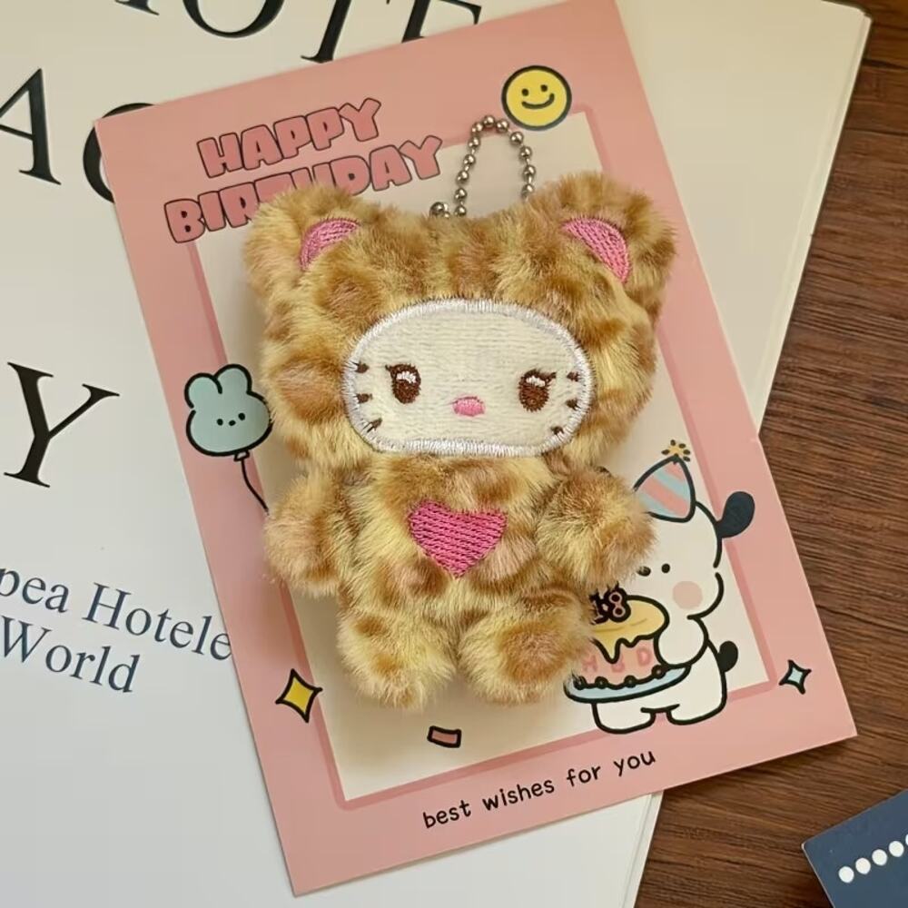 #6381 Hello Kitty & Friends ini plush Purse Charm - Brown
